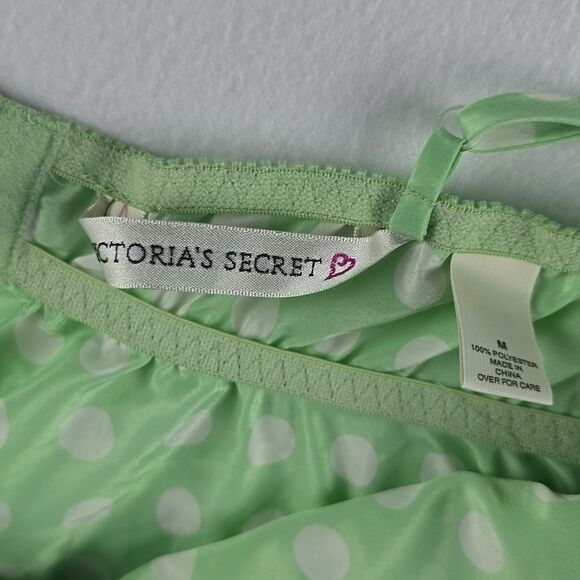 Victoria's Secret Vintage Green Polka‎ Dot Babydoll Size Medium - Picture 2 of 10